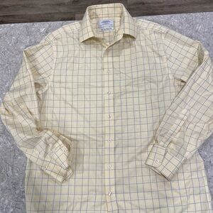 Charles Tyrwhitt Yellow and Blue Checkered Shirt